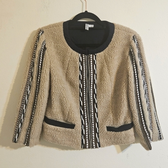 Anthropologie Bl^nk Faux Fur Teddy Jacket - Picture 1 of 9